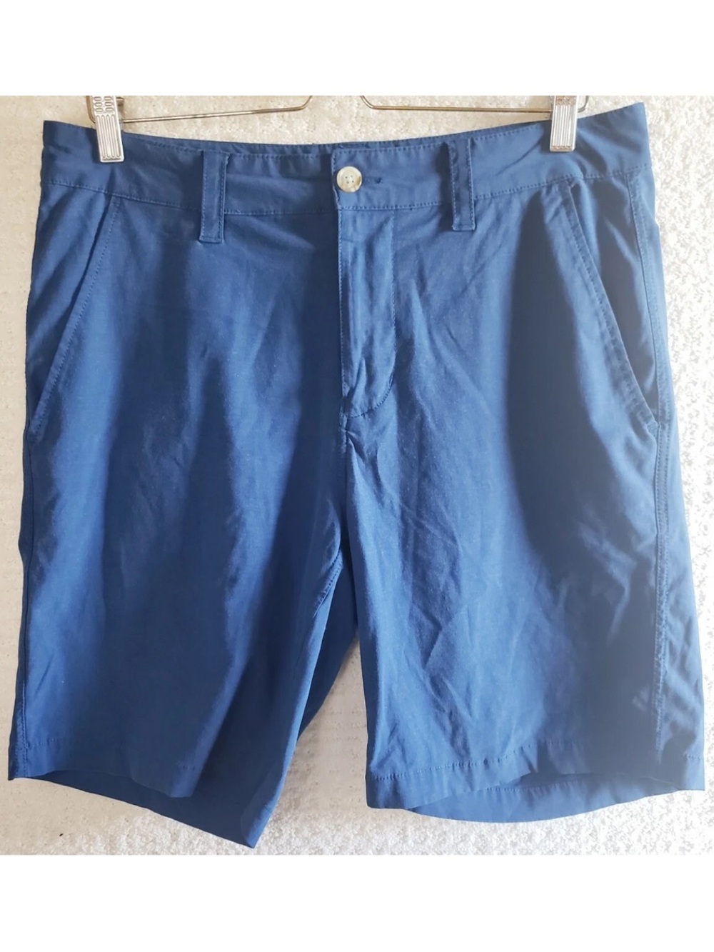 Southern Tide Men’s Performance Athletic Navy Flat-Front Shorts with 9” Inseam